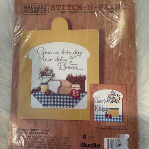 Gallery Of Crafts Stitch-N-Paint "Our Daily Bread" Counted Cross-Stitch Kit NIP